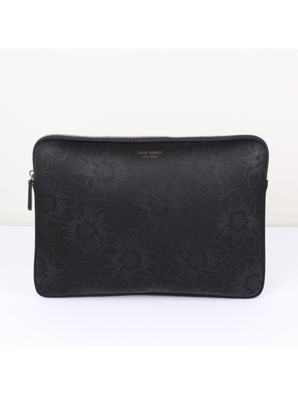 Kate Spade New York Reverse Hollyhock 14” Slim Padded Laptop Sleeve Case Black